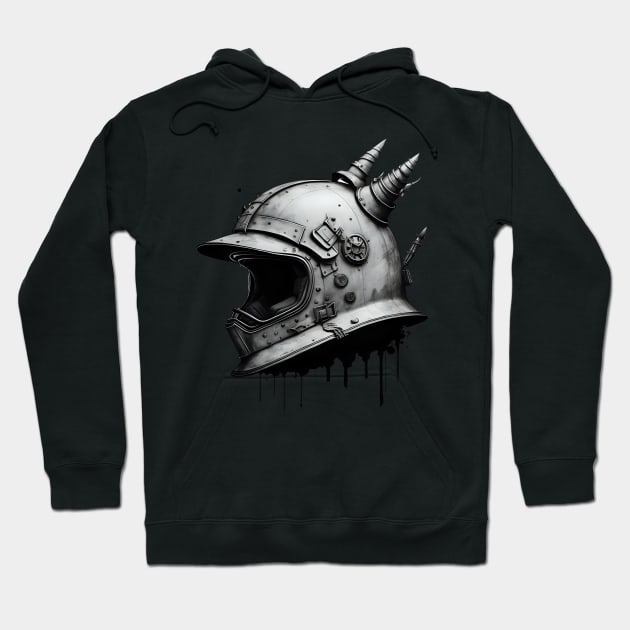 Horned helmet Hoodie by Virshan